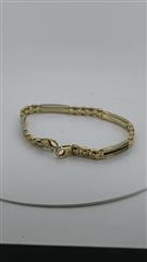 Onyx Gold-Stone Bracelet 14K Yellow Gold 13.23g
